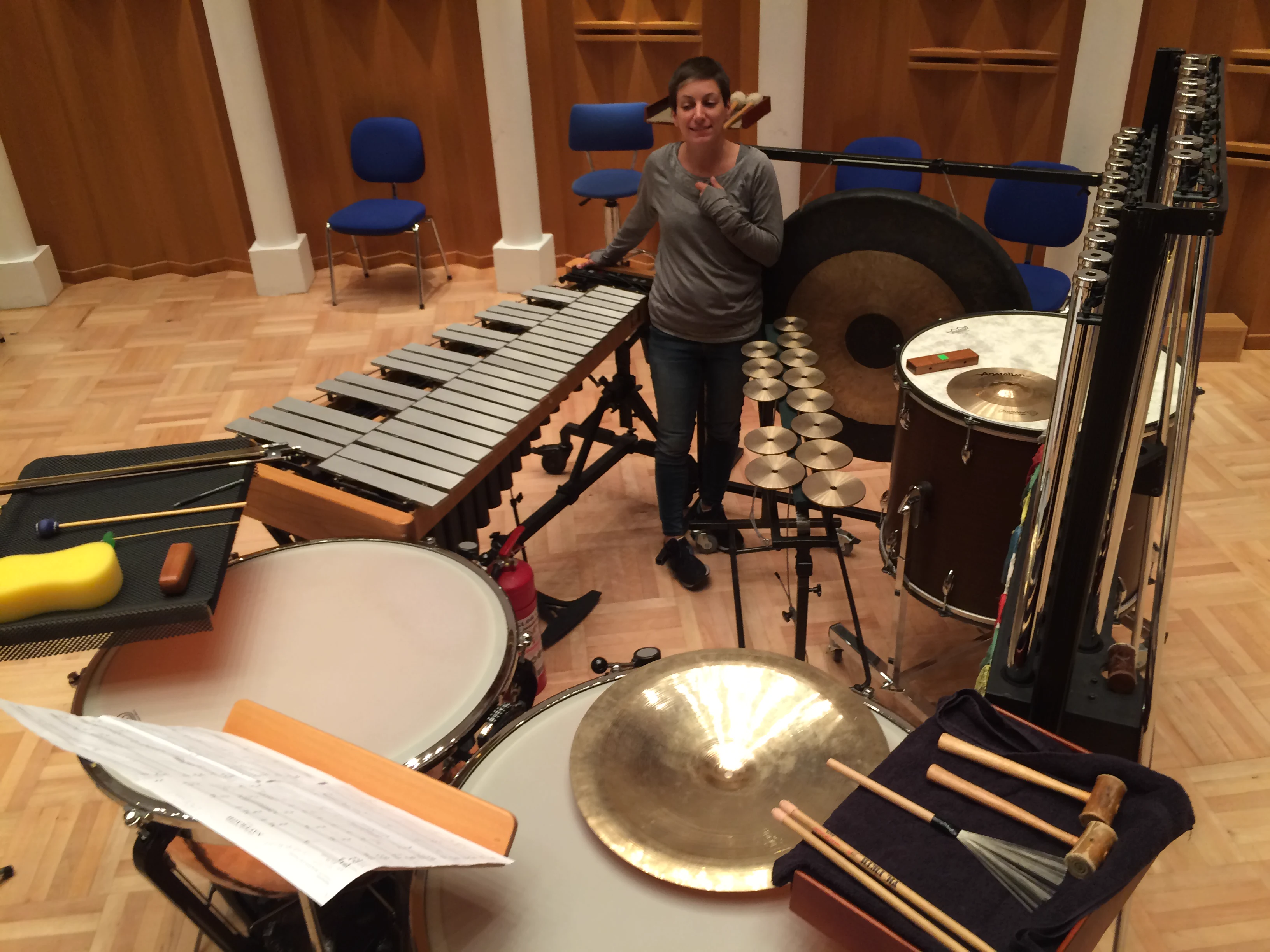 bLOw uP! percussion setup, Bilkent Concert Hall, 2017.