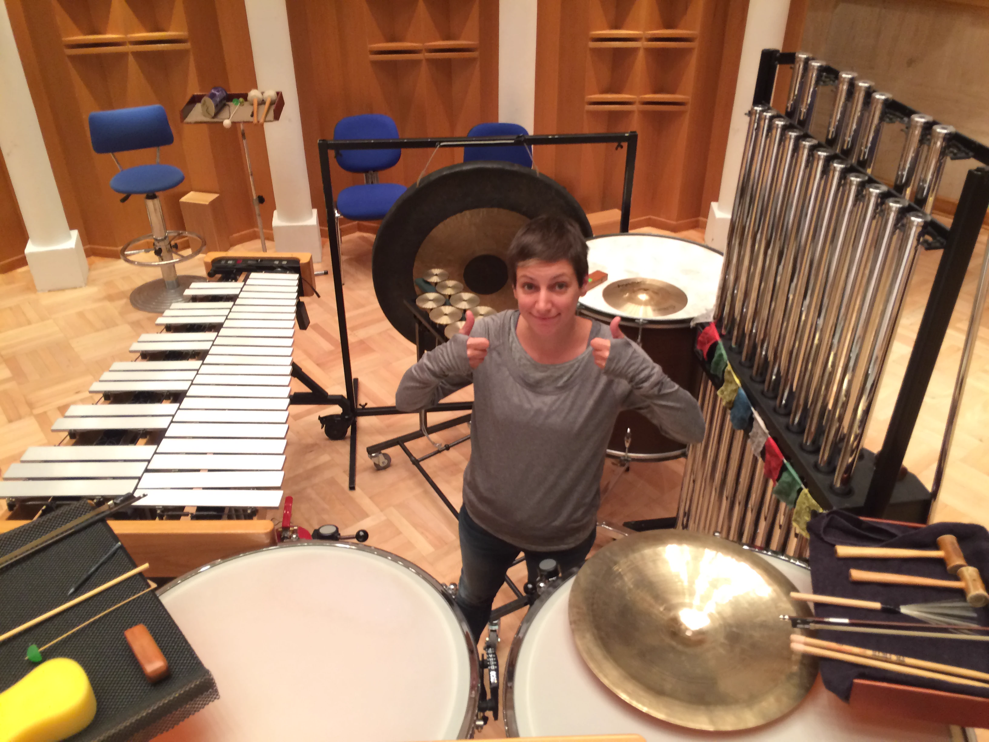 bLOw uP! percussion setup, second view.